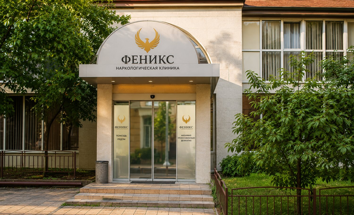 Вход в наркологическую клинику «Феникс» в Березниках